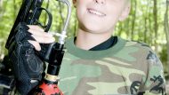 Young paintball player at Skirmish Paintball in Jim Thorpe, PA