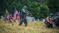 Paintball player with AT rocket at Invasion of Normandy