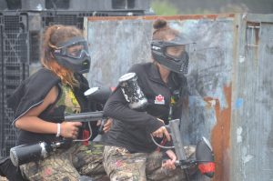 Women playing Skirmish Paintball